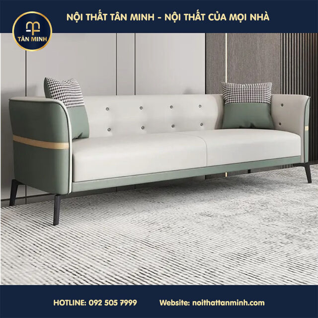 SOFA BĂNG PHỐI DA + VẢI T24