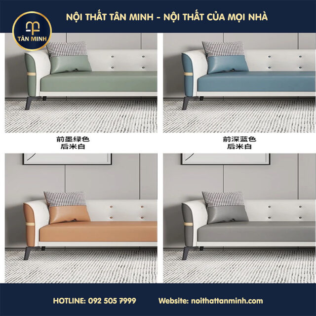 SOFA BĂNG PHỐI DA VÀ VẢI T24